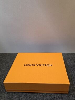 Authentic Louis Vuitton Orange Logo Presentation Magnetic Box